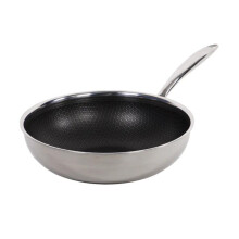 Sobczyk Hybrid Induction Wok Pan 28 cm, All Hobs, Oven, Dishwasher, NonStick Coating