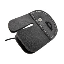 Leather finger protection for lefthanded black