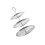 Multi-layer Round Stainless Steel Fruit Salad-Silver 3rd floor 1