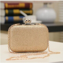 Handtasche – Glitzer – Gold – Abendclutch – Mini-Tasche – 120 cm Kette