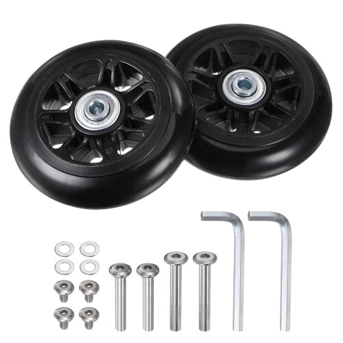 Replacement Suitcase Wheels 90 x 24 mm Repair Kits with 2  Wheels  Washers