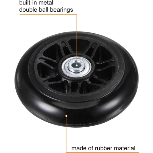 Replacement Suitcase Wheels 90 x 24 mm Repair Kits with 2  Wheels  Washers 2