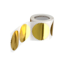 Rol met 100/250 stuks 45 mm gouden zilveren-D