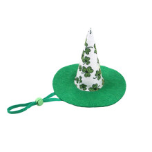 Pet Cosplay Shamrock Theme Witch Hat Patrick's Day Photo-B03