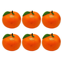 6pcs Artificial Orange Fake Fruit Model for-tangerine
