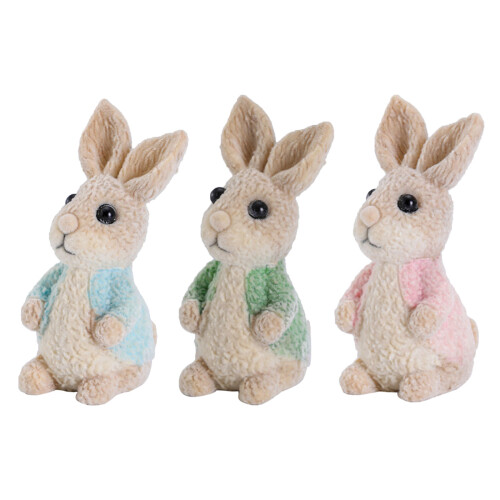 Cute Rabbit Figurines Desktop Ornament Micro Plant-W304D 1