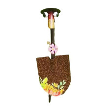 Metal Shovels with Duck Outdoor Garden Statues Ornament-pink