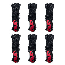 Cuerda reflectante para camping: uso multifuncional en actividades al aire libre, nailon de alta calidad con tensor de viento.