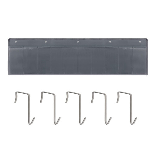 Non Slip Bedside Organizer Case with Hooks Waterproof-grey