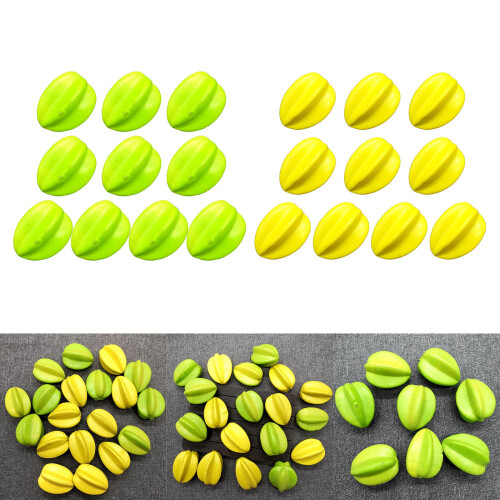 10pcs Artificial Fruit Simulations Carambolas-Green carambola 2