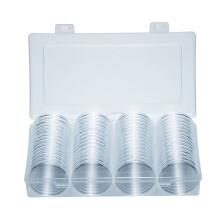 Carcasă pentru monede de un dolar din argint pentru colecționari, capsule transparente pentru monede din plastic cu garnitură reglabilă din