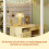 Kid's Bunk Bed with Window & Storage Stairs, White 4