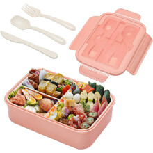 Stapelbare lunchbox, lunchbox voor volwassenen met portiecontrole, perfect voor maaltijdvoorbereiding, alles-in-één lunchbox, draagbaar en