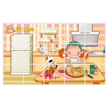 Décor miniature autocollant en PVC résistant, facile à nettoyer, pour carrelage mural en verre de cuisine. Résistant à l'eau et à la chaleur,