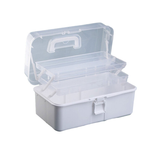 Boîte de rangement de grande capacité, boîte à- médium blanc