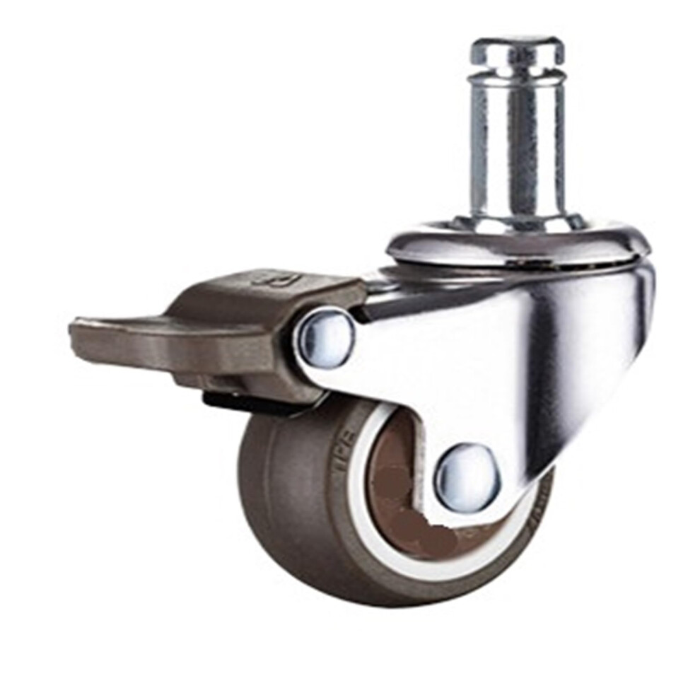 1 Piece 1/1.25/1.5/2 Inch Faux Furniture Casters, Rubber Swivel Casters, Trolley Rubber Casters With Brakes (Gbrake, 1.0 Inch) 1.0 Inch Gbrake 9365049096119