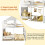Kid's Bunk Bed with Window & Storage Stairs, White 5