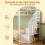 Kid's Bunk Bed with Window & Storage Stairs, White 6