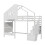 Kid's Bunk Bed with Window & Storage Stairs, White 8