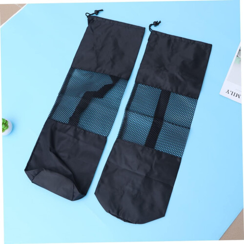 yoga mat carry bag half mesh net bag with adjustable shoulder strap 2