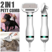Beheizbarer Haartrockner für Katzen und Hunde, Fellpflege + Gleitbürstenkamm, geeignet für Kätzchen, 2-in-1