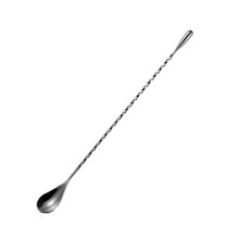 Cocktail Mixing Spoon Stainless Steel Long Cocktail Shaker Barware Mixing Spoon Twisted Bar Spoon 30cm Black