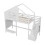 Kid's Bunk Bed with Window & Storage Stairs, White 9