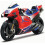 Scale Model 1:18  For Ducati For Pramac 89 Motorcycle Simulation Die Cast Model red 5