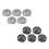 Base de fixation de Support de fleur-5 pièces argentées 5 noires 1