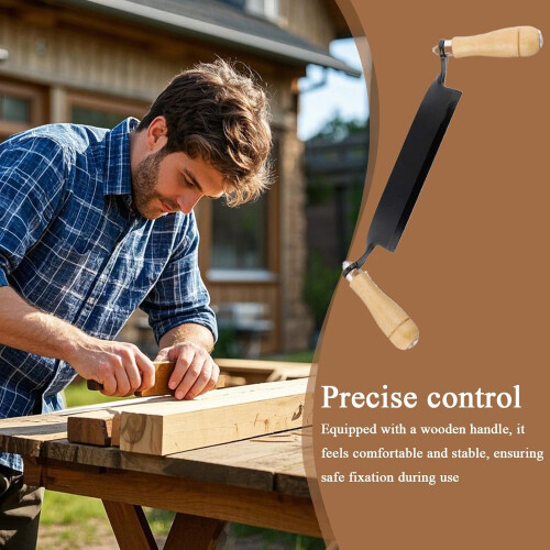 Straight Drawing Shaving Tool, 8 Inch Woodworking Tool with Wooden Handle Ref: 9673 1