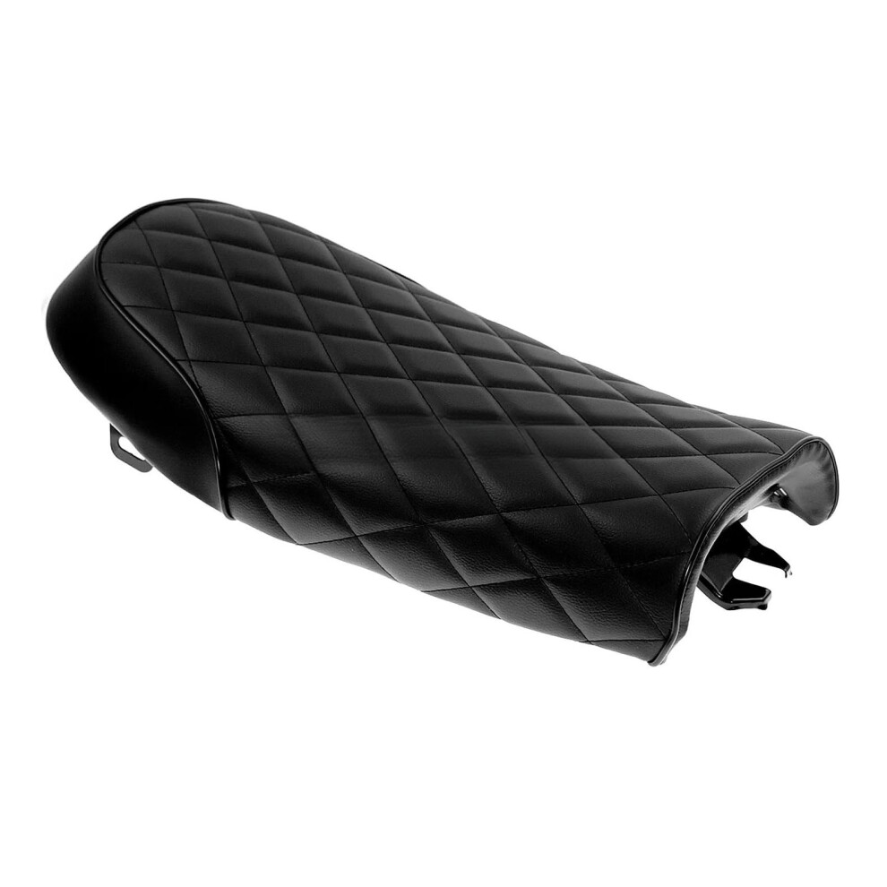 Vintage Motorcycle Seat Leather Hump Cushion Universal Fit For Cb125 Black/Brown 9365049096959