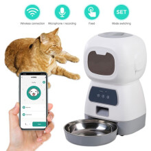 Automatischer WLAN-Katzenfutterautomat – Programmierbarer Timer – Großes Fassungsvermögen von 3,5 Litern