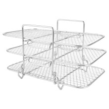 Hot Air Fryer Grill Rack, 3Layer, 304 Stainless Steel, Steamer