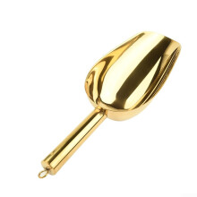 Stainless Steel Ice Scoop, 1 Scoop, Sweets, Ice Cubes, Flour, Colorful Spoons, Stainless Steel Scoops, Buffet Tool for Kitchen, Bar (Gold)
