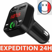 ZISONIX Bluetooth FM-Transmitter Radio-Adapter USB-Ladegerät MP3-Player Freisprecheinrichtung