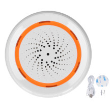 Zigbee Smart Sirene til problemfri hjemmesikkerhed, avanceret trådløst hjemmebeskyttelsessystem med app-fjernbetjening og høj decibelalarm,