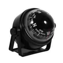 Weniger als 8 x 7,2 cm / 3,15'' x 2,83'', Digitaler Kompass Mehrzweck-Marinehalterung für Boot, Wohnwagen, Reisemobil, Schwarz A3