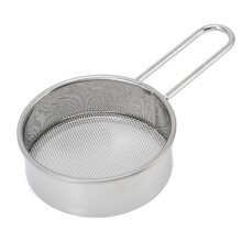 Tamizador de cocina, tamizador manual de acero inoxidable de malla fina para cocina, diseño ergonómico para un uso rápido y sencillo con