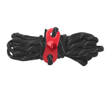 Nylon-Paracord-Seil zum Abspannen von Zelten, Planen und Planen mit Aluminiumschnalle, einfache Längenverstellung, ideal für Camping, Wandern,