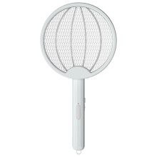 Innovative Portable Mosquito Killer, Electric Fly Swatter With Dual Modes Operation And Uv Light Attraction, For Indoor And Outdoor Use (White)