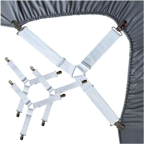 Ρυθμιζόμενες ελαστικές θήκες σεντονιών με ενισχυμένα μεταλλικά κλιπ, η