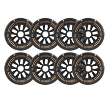 InlineSkate Wheels, InlineSkate Wheels, Roller Skate Wheels, Replacement, 85A, 90–110 mm, Multicolored (Black, 90mm8) 90mm8 Black