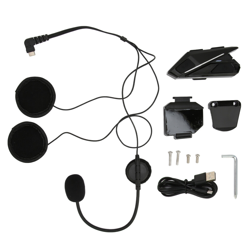 Motorcycle Communication System, Automatic Answering Bluetooth Intercom With Hi-Fi Stereo And Cvc Noise Control 9416038551345