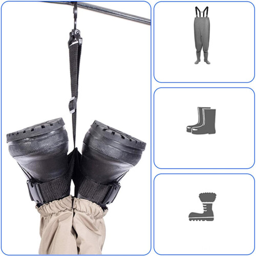 boot hanger, strap for drying, storage, drying tool, wading trousers, boots, rain 1