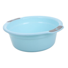 Thick Plastic Wash Basin with Dual Handles for Kitchen Laundry Vegetables Footbath Small Blue