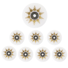 Inliner Skate Wheels Indoor/Outdoor Roller Skate Wheels 8Pack 70 mm/72 mm/76 mm/80 mm Skates with Ball Bearings 90A 72mm White
