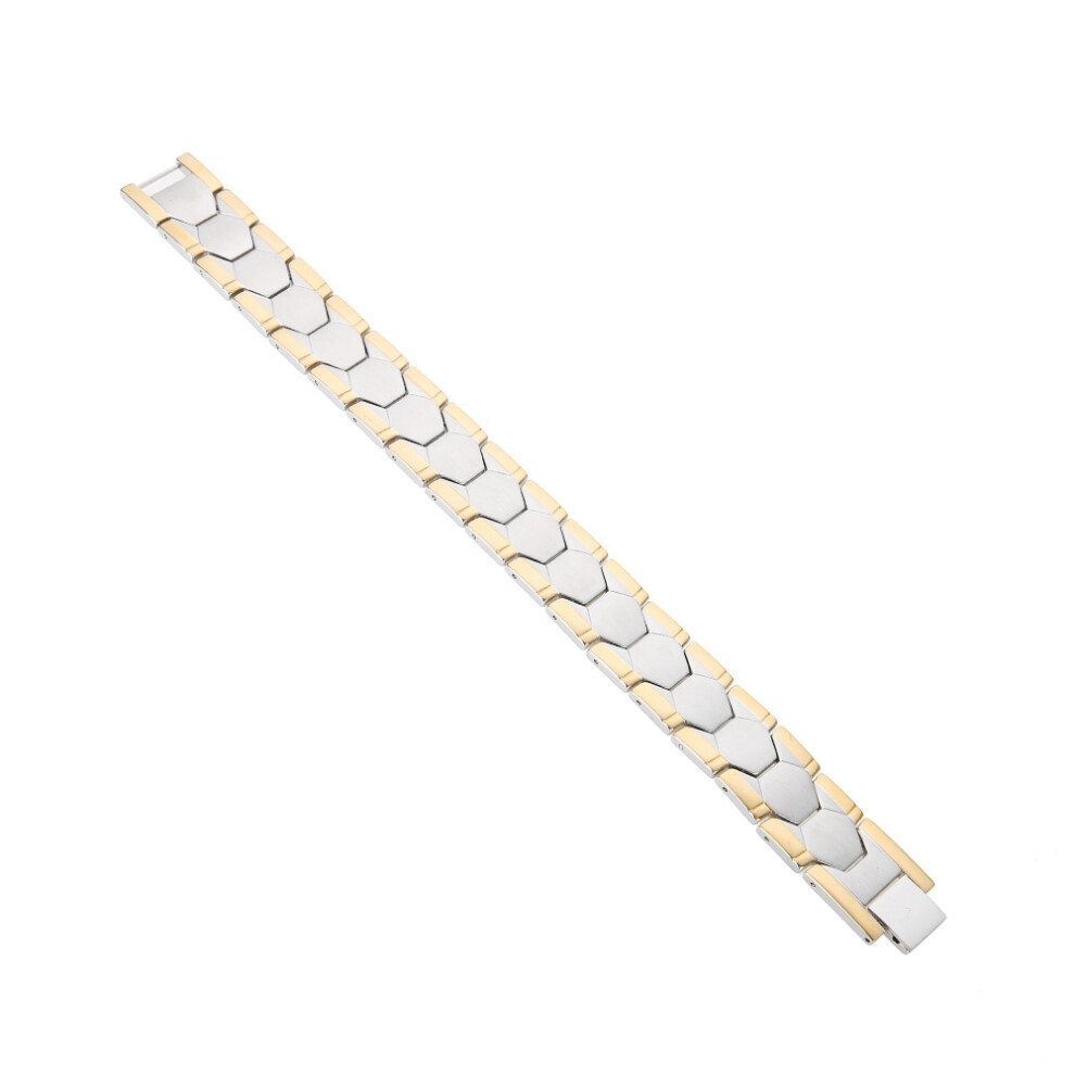 Adjustable Length Magnetic Bracelet for Wellness, Stainless Steel Band with Magnetic Therapy Support, Hypoallergenic Titanium Steel Construction for