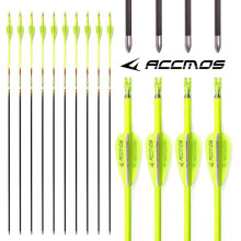 Spine 600 ID 4.2 mm Archery Arrows for Compound Bow, Hunting, Orange Carbon, Pack of 12 (32 inch)