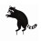 Waschbär-Skulptur, Gartenstecker, schwarze-stehender Waschbär 1
