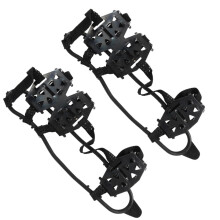 24 teeth, ice, snow, spikes, grip for boots and shoes, nonslip ice crampons with spikes, for winter, outdoor, skiing